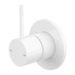 Nero Mecca Shower Mixer Handle Up 80mm Plate Matte White | NR221911BMW