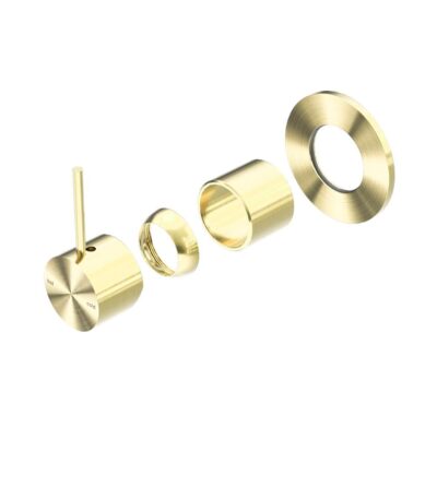 Nero Mecca Shower Mixer Handle Up 80mm Plate Trim Kits Only Brushed Gold | NR221911BTBG