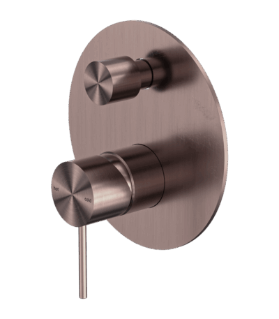 Nero Mecca Shower Mixer With Divertor Brushed Bronze | NR221911ABZ