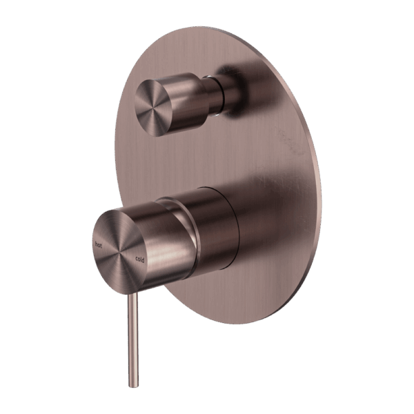 Nero Mecca Shower Mixer With Divertor Brushed Bronze | NR221911ABZ