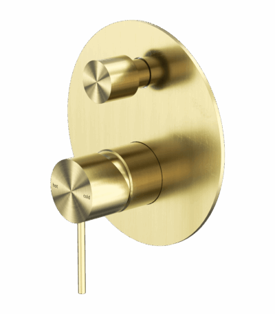Nero Mecca Shower Mixer With Divertor Brushed Gold | NR221911ABG