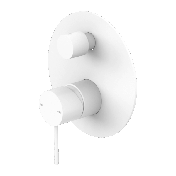 Nero Mecca Shower Mixer With Divertor Matte White | NR221911AMW
