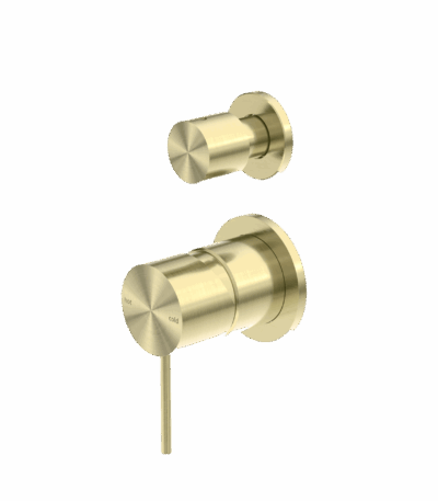 Nero Mecca Shower Mixer With Divertor Separate Back Plate Brushed Gold | NR221911sBG