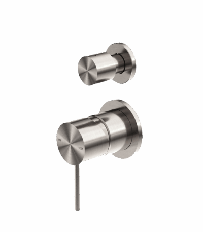 Nero Mecca Shower Mixer With Divertor Separate Back Plate Brushed Nickel | NR221911sBN
