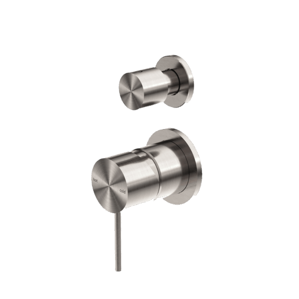 Nero Mecca Shower Mixer With Divertor Separate Back Plate Brushed Nickel | NR221911sBN