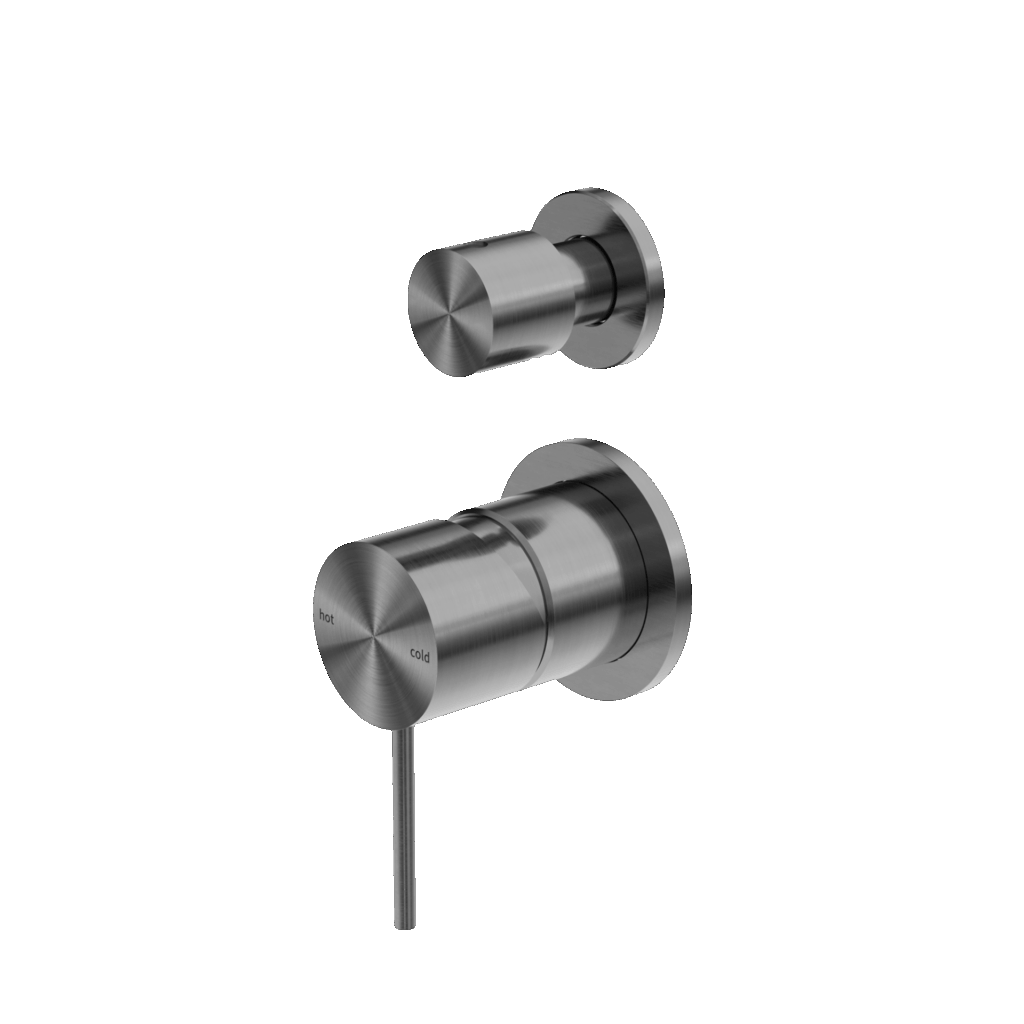 Nero Mecca Shower Mixer With Divertor Separate Back Plate Gun Metal | NR221911sGM