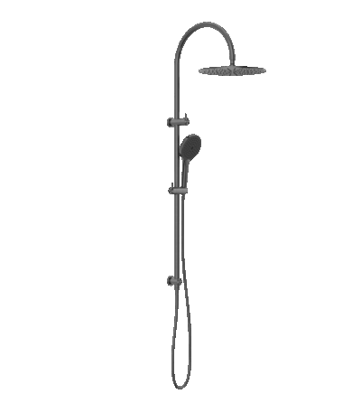 Nero Mecca Twin Shower With Air Shower Ii Gun Metal | NR221905HGM