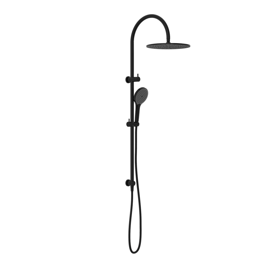 Nero Mecca Twin Shower With Air Shower Ii Matte Black | NR221905HMB