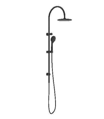 Nero Mecca Twin Shower With Air Shower Matte Black | NR221905bMB