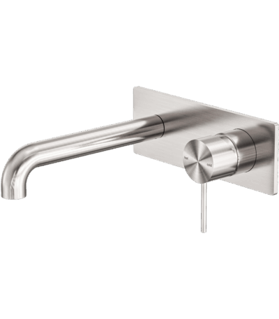 Nero Mecca Wall Basin/Bath Mixer 120mm Brushed Nickel | NR221910A120BN