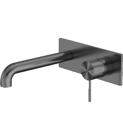 Nero Mecca Wall Basin/Bath Mixer 120mm Gun Metal | NR221910A120GM