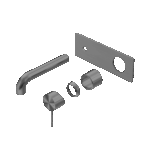 Nero Mecca Wall Basin/Bath Mixer 120mm Trim Kits Only Gun Metal | NR221910A120TGM