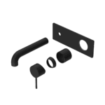 Nero Mecca Wall Basin/Bath Mixer 120mm Trim Kits Only Matte Black | NR221910A120TMB