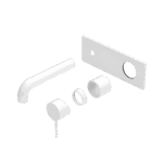 Nero Mecca Wall Basin/Bath Mixer 120mm Trim Kits Only Matte White | NR221910A120TMW