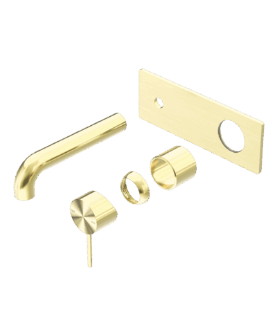 Nero Mecca Wall Basin/Bath Mixer 185mm Trim Kits Only Brushed Gold | NR221910A185TBG