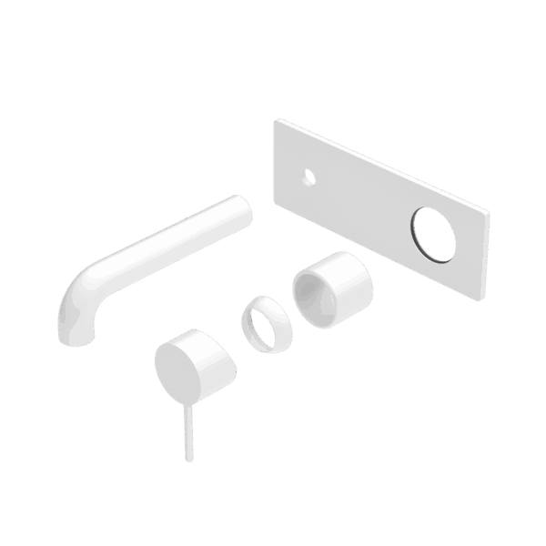 Nero Mecca Wall Basin/Bath Mixer 185mm Trim Kits Only Matte White | NR221910A185TMW