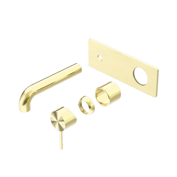 Nero Mecca Wall Basin/Bath Mixer 230mm Trim Kits Only Brushed Gold | NR221910A230TBG