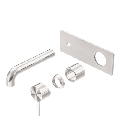 Nero Mecca Wall Basin/Bath Mixer 230mm Trim Kits Only Brushed Nickel | NR221910A230TBN