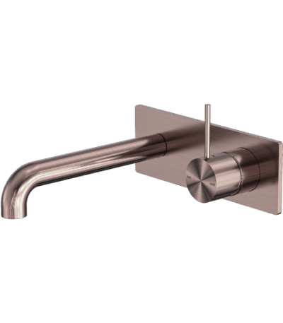 Nero Mecca Wall Basin/Bath Mixer Handle Up 120mm Brushed Bronze | NR221910B120BZ