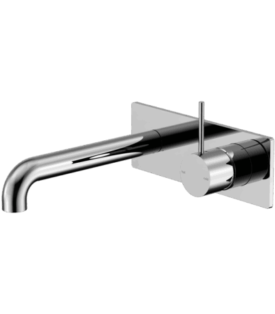 Nero Mecca Wall Basin/Bath Mixer Handle Up 120mm Chrome | NR221910B120CH