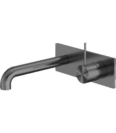 Nero Mecca Wall Basin/Bath Mixer Handle Up 120mm Gun Metal | NR221910B120GM
