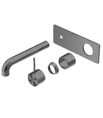 Nero Mecca Wall Basin/Bath Mixer Handle Up 120mm Trim Kits Only Gun Metal | NR221910B120TGM