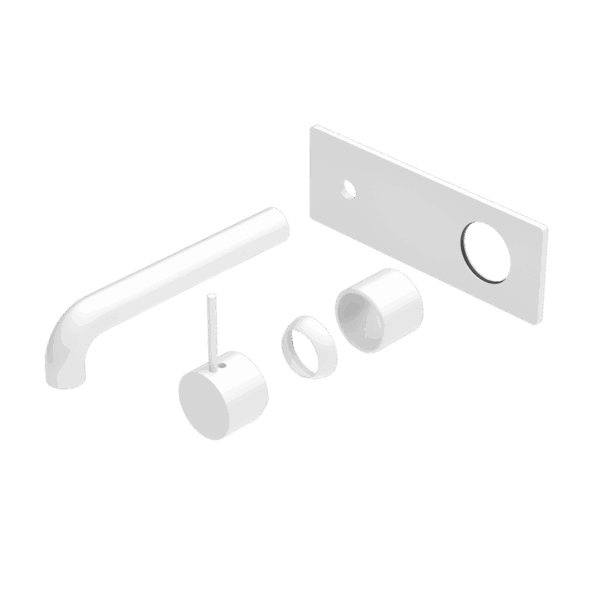 Nero Mecca Wall Basin/Bath Mixer Handle Up 120mm Trim Kits Only Matte White | NR221910B120TMW