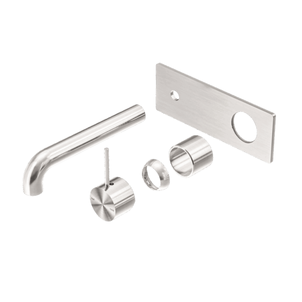 Nero Mecca Wall Basin/Bath Mixer Handle Up 160mm Trim Kits Only Brushed Nickel | NR221910B160TBN