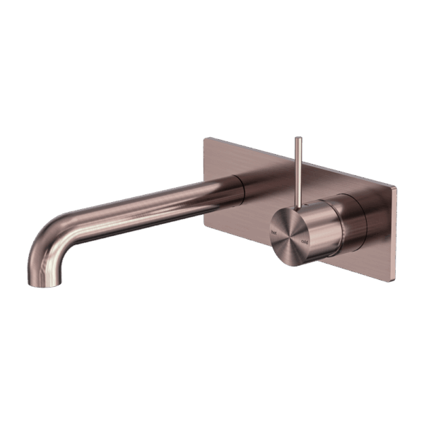 Nero Mecca Wall Basin/Bath Mixer Handle Up 185mm Brushed Bronze | NR221910B185BZ