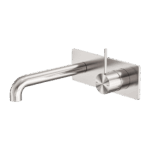 Nero Mecca Wall Basin/Bath Mixer Handle Up 185mm Brushed Nickel | NR221910B185BN