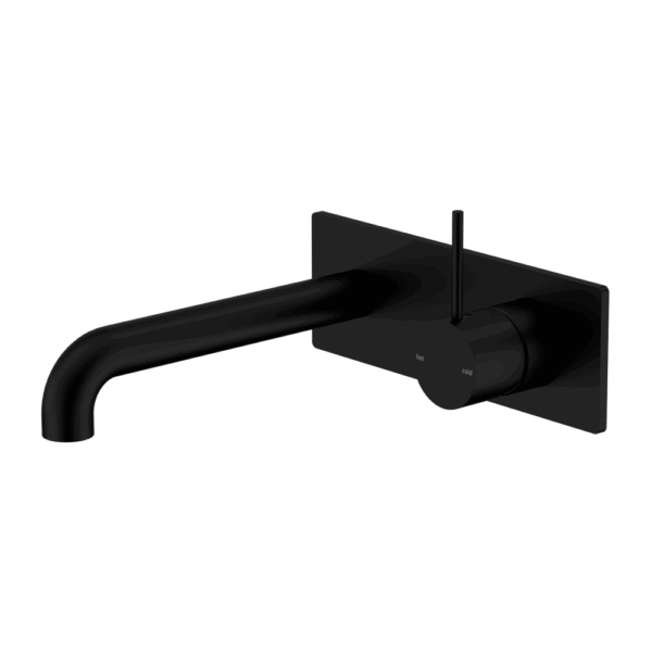 Nero Mecca Wall Basin/Bath Mixer Handle Up 185mm Matte Black | NR221910B185MB