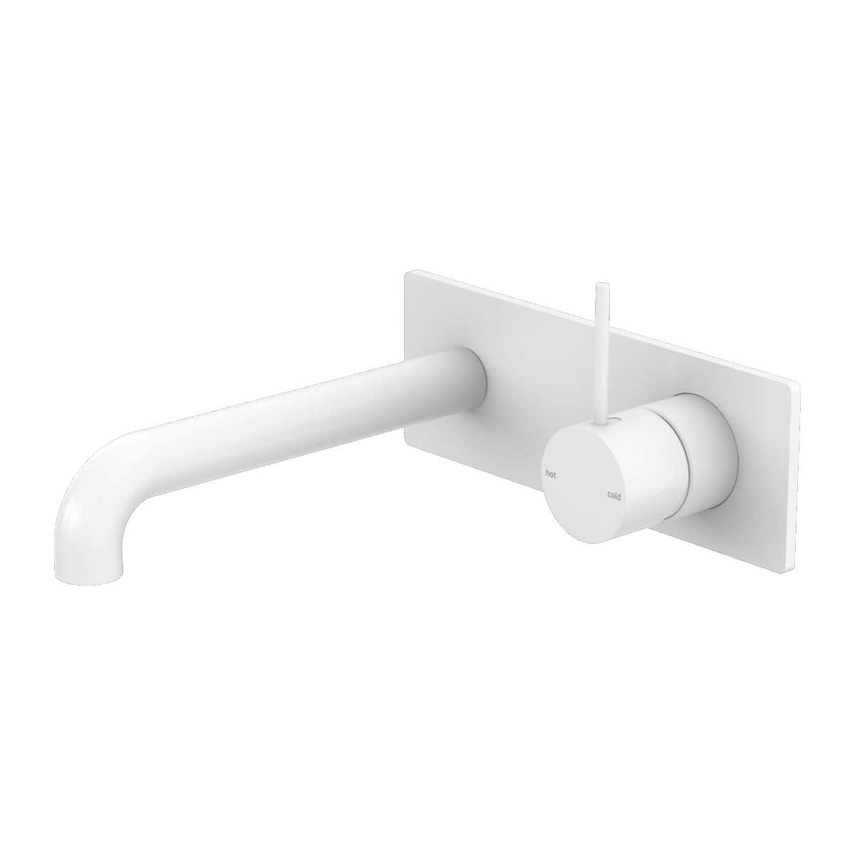Nero Mecca Wall Basin/Bath Mixer Handle Up 185mm Matte White | NR221910B185MW