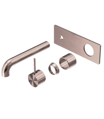 Nero Mecca Wall Basin/Bath Mixer Handle Up 185mm Trim Kits Only Brushed Bronze | NR221910B185TBZ