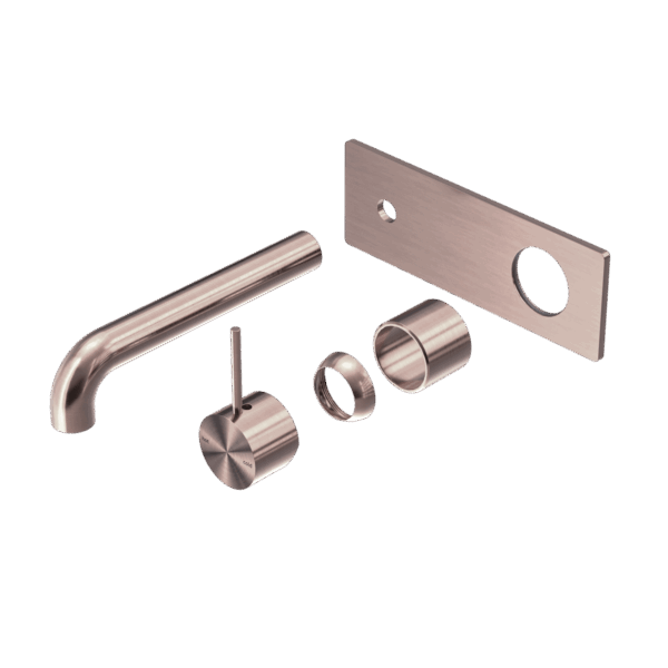 Nero Mecca Wall Basin/Bath Mixer Handle Up 185mm Trim Kits Only Brushed Bronze | NR221910B185TBZ