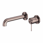 Nero Mecca Wall Basin/Bath Mixer Separate Back Plate 120mm Brushed Bronze | NR221910C120BZ