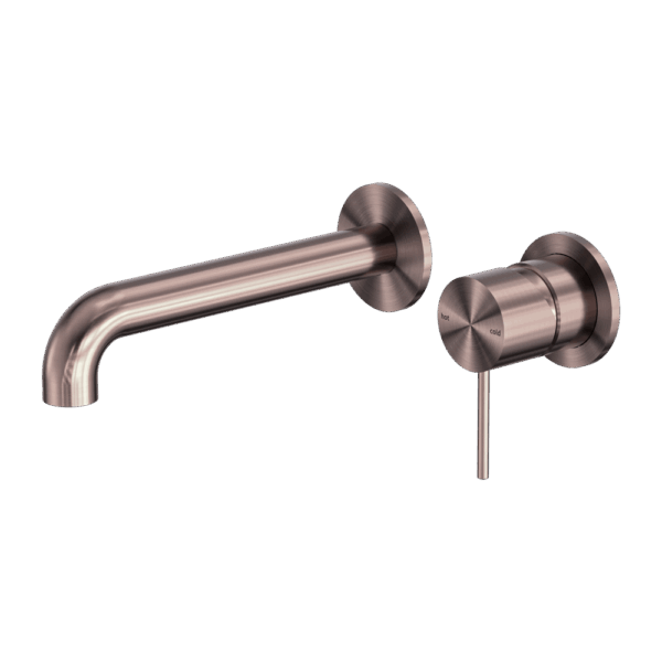 Nero Mecca Wall Basin/Bath Mixer Separate Back Plate 120mm Brushed Bronze | NR221910C120BZ