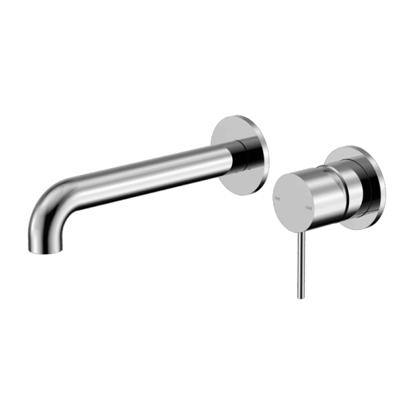 Nero Mecca Wall Basin/Bath Mixer Separate Back Plate 120mm Chrome | NR221910C120CH