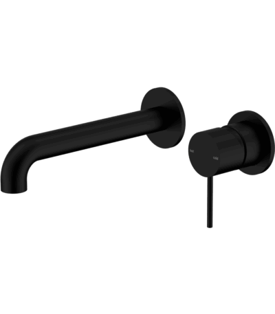 Nero Mecca Wall Basin/Bath Mixer Separate Back Plate 120mm Matte Black | NR221910C120MB