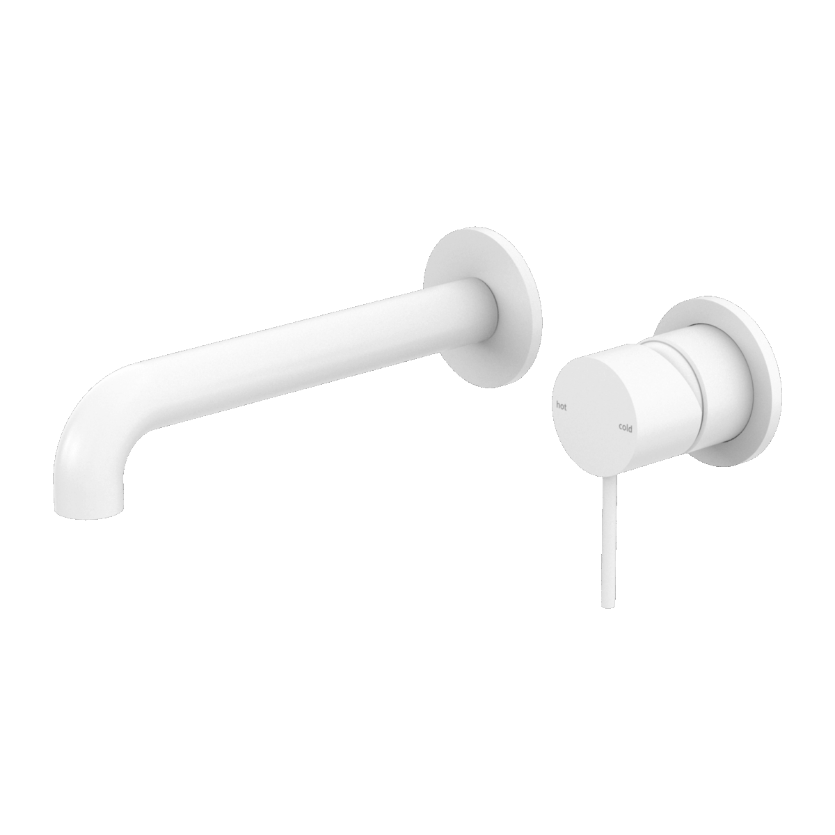 Nero Mecca Wall Basin/Bath Mixer Separate Back Plate 120mm Matte White | NR221910C120MW