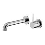 Nero Mecca Wall Basin/Bath Mixer Separate Back Plate Handle Up 120mm Chrome | NR221910D120CH