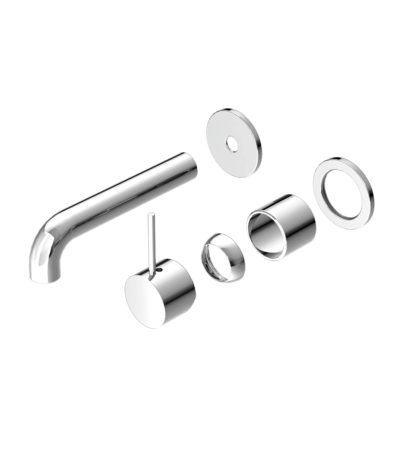 Nero Mecca Wall Basin/Bath Mixer Separate Back Plate Handle Up 120mm Trim Kits Only Chrome | NR221910D120TCH