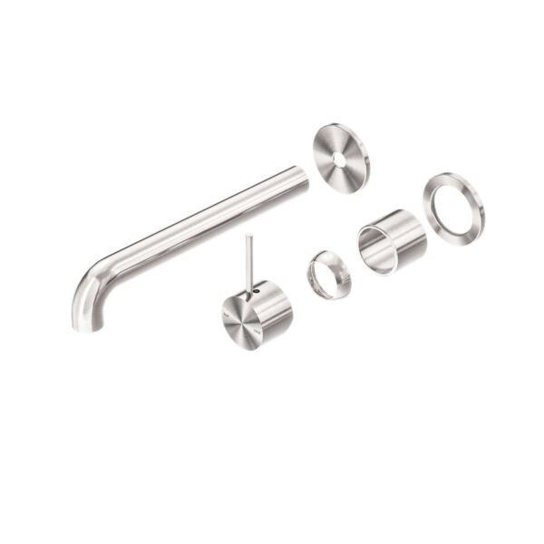 Nero Mecca Wall Basin/Bath Mixer Separate Back Plate Handle Up 260mm Trim Kits Only Brushed Nickel | NR221910D260TBN