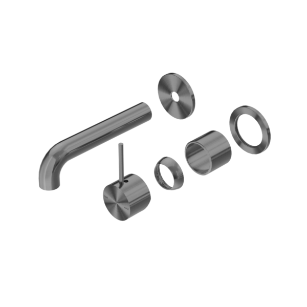 Nero Mecca Wall Basin/Bath Mixer Separete Back Plate Handle Up 230mm Trim Kits Only Gun Metal | NR221910D230TGM