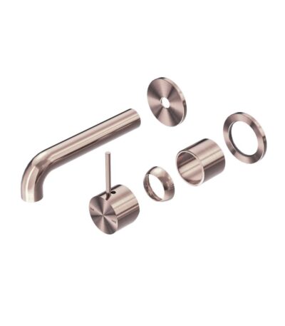 Nero Mecca Wall Basin/Bath Mixer Separete Back Plate Handle Up 230mm Trim Kits Only Brushed Bronze | NR221910D230TBZ
