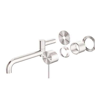 Nero Mecca Wall Basin/Bath Mixer Swivel Spout 225mm Trim Kits Only Brushed Nickel | NR221910RTBN