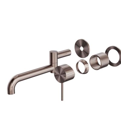 Nero Mecca Wall Basin/Bath Mixer Swivel Spout 225mm Trim Kits Only Brushed Bronze | NR221910RTBZ