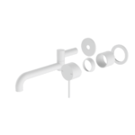 Nero Mecca Wall Basin/Bath Mixer Swivel Spout 225mm Trim Kits Only Matte White | NR221910RTMW