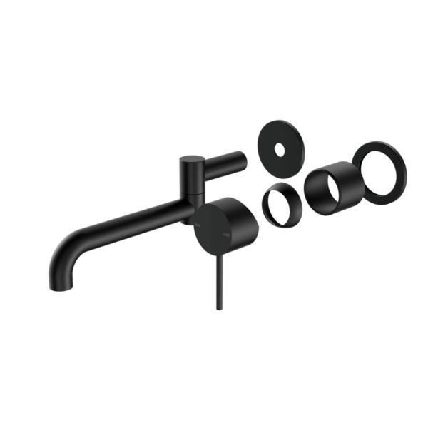 Nero Mecca Wall Basin/Bath Mixer Swivel Spout 225mm Trim Kits Only Matte Black | NR221910RTMB