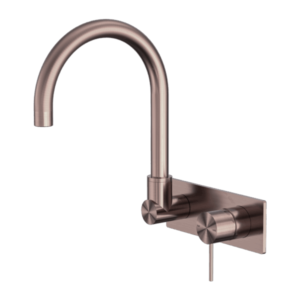 Nero Mecca Wall Basin/Bath Mixer Swivel Spout Brushed Bronze | NR221910QBZ