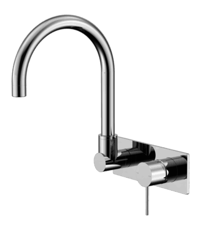 Nero Mecca Wall Basin/Bath Mixer Swivel Spout Chrome | NR221910QCH